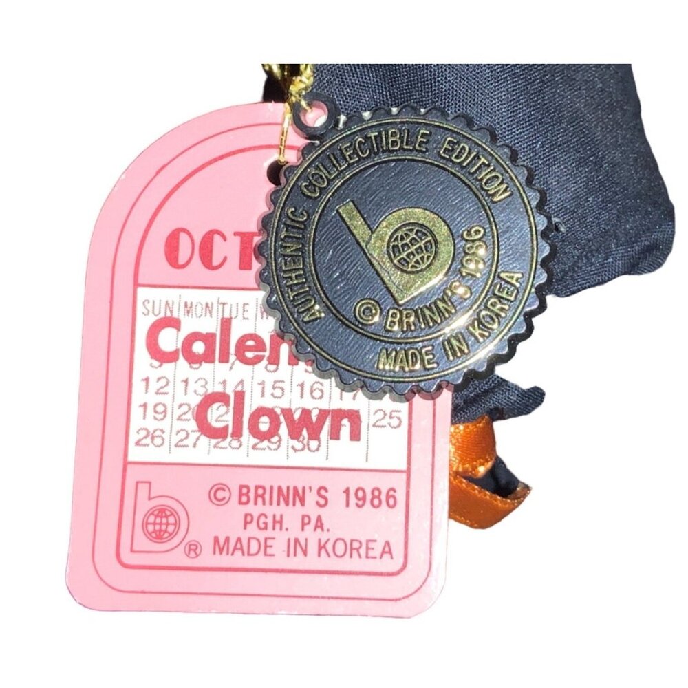 Brinn's October Calendar Clown Doll 1986 Halloween Trick or Treat - Picture 8 of 12